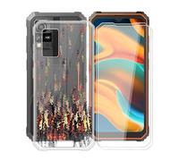 KJYFOANI Case for Blackview BV4800 SE (6.56"), with [2 x Tempered Glass Screen Protector], Clear Soft Shell Ultra-Thin [Anti-Scratch] [Anti-Yellow] Cases for Blackview BV4800 SE - Shadow