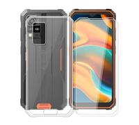 KJYFOANI Case for Blackview BV4800 SE (6.56"), with [2 x Tempered Glass Screen Protector], Clear Soft Shell Ultra-Thin [Anti-Scratch] [Anti-Yellow] Cases for Blackview BV4800 SE - Transparent