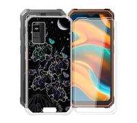 KJYFOANI Case for Blackview BV4800 SE (6.56"), with [2 x Tempered Glass Screen Protector], Clear Soft Shell Ultra-Thin [Anti-Scratch] [Anti-Yellow] Cases for Blackview BV4800 SE - Flower Fairy