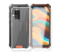 KJYFOANI Case for Blackview BV4800 SE (6.56"), with [3 x Tempered Glass Screen Protector], Clear Soft Shell Ultra-Thin [Anti-Scratch] [Anti-Yellow] Cases for Blackview BV4800 SE - Transparent