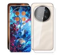 KJYFOANI Case for Honor Magic8 Pro (6.71"), with [1 x Tempered Glass Screen Protector], Clear Soft Shell Ultra-Thin [Anti-Scratch] [Anti-Yellow] Cases for - Space Wolf