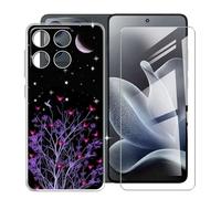 KJYFOANI Case for Motorola Moto X70 Air (6.70"), with [1 x Tempered Glass Screen Protector], Clear Soft Shell Ultra-Thin [Anti-Scratch] [Anti-Yellow] Cases for - XT36