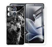 KJYFOANI Case for Motorola Moto X70 Air (6.70"), with [1 x Tempered Glass Screen Protector], Clear Soft Shell Ultra-Thin [Anti-Scratch] [Anti-Yellow] Cases for - W11