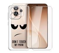 KJYFOANI Case for Oppo Reno15 Pro Max (6.78"), with [1 x Tempered Glass Screen Protector], Clear Soft Shell Ultra-Thin [Anti-Scratch] [Anti-Yellow] Cases for - Don't Touch Me