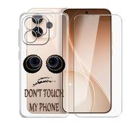 KJYFOANI Case for Oppo Reno15 Pro Max (6.78"), with [1 x Tempered Glass Screen Protector], Clear Soft Shell Ultra-Thin [Anti-Scratch] [Anti-Yellow] Cases for - Don't Touch Me A