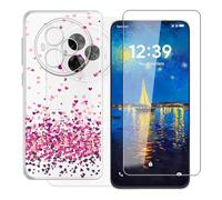 KJYFOANI Case for TCL NxtPaper 60 Ultra (7.20"), with [1 x Tempered Glass Screen Protector], Clear Soft Shell Ultra-Thin [Anti-Scratch] [Anti-Yellow] Cases for - Little Heart