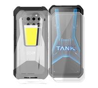 KJYFOANI Case for Unihertz 8849 Tank 3 Pro (6.79"), with [3 x Tempered Glass Protective Film], Clear Soft Shell Ultra-Thin [Anti-Scratch] [Anti-Yellow] Case for Unihertz 8849 Tank 3 Pro - Transparent