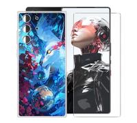 KJYFOANI Case for ZTE Nubia RedMagic 10S Pro (6.85"), with [1 x Tempered Glass Screen Protector], Clear Soft Shell Ultra-Thin [Anti-Scratch] [Anti-Yellow] Cases for - Space Wolf