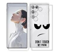 KJYFOANI Case for ZTE Nubia RedMagic 11 Air (6.85"), with [1 x Tempered Glass Screen Protector], Clear Soft Shell Ultra-Thin [Anti-Scratch] [Anti-Yellow] Cases for - Don't Touch Me