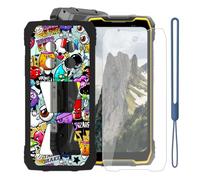 KJYFOANI Cover for Blackview Rock 2 Pro-Black+Tempered Glass-XS40 | 1 Pack Tempered Glass Screen Protector,9H Hardness,HD Clear,Silicone TPU shell,6.67",Anti-Fingerprint,Anti-Slip,Anti-Scratch