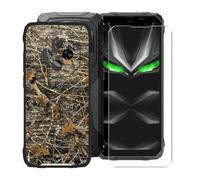 KJYFOANI for Blackview Fort 1 (6.56") Phone Case with Tempered Glass Screen Protector, Black Soft Silicone Shockproof Shell, Anti-Scratch Back Cover for - XV55