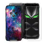 KJYFOANI for Blackview Fort 1 (6.56") Phone Case with Tempered Glass Screen Protector, Black Soft Silicone Shockproof Shell, Anti-Scratch Back Cover for - XV23