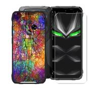 KJYFOANI for Blackview Fort 1 (6.56") Phone Case with Tempered Glass Screen Protector, Black Soft Silicone Shockproof Shell, Anti-Scratch Back Cover for - XT45