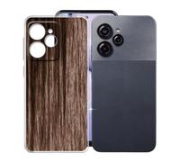KJYFOANI Phone Case for BLU View Speed Ultra (6.67"), Shockproof Bumper Soft Shell Cases for BLU View Speed Ultra, Transparent Anti-Scratch Back Cover [Ultra Slim X Anti-Yellow] - Wooden Styles