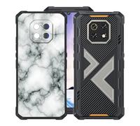 KJYFOANI Phone Case for Cubot KingKong ES 3 6.75 Inch, Black Anti-Scratch Bumper Shell, Shockproof Anti-Drop Protection Case, Ultra-Thin Soft Back Cover for - Marble