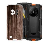 KJYFOANI Phone Case for Doogee Fire 3 Ultra (5.50"), Shockproof Bumper Soft Shell Cases for BLU View Speed Ultra, Transparent Anti-Scratch Back Cover [Ultra Slim X Anti-Yellow] - Wooden Styles