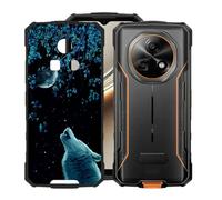 KJYFOANI Phone Case for Doogee Fire 7 6.56 Inch, Black Anti-Scratch Bumper Shell, Shockproof Anti-Drop Protection Case, Ultra-Thin Soft Back Cover for - Night