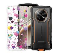KJYFOANI Phone Case for Doogee Fire 7 (6.56"), Shockproof Bumper Soft Shell Cases for Doogee Fire 7, Transparent Anti-Scratch Back Cover [Ultra Slim X Anti-Yellow] - Romance