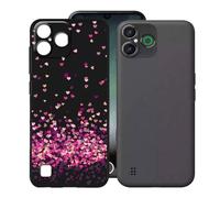 KJYFOANI Phone Case for Doro Aurora A30 6.10 Inch, Black Anti-Scratch Bumper Shell, Shockproof Anti-Drop Protection Case, Ultra-Thin Soft Back Cover for - Little Heart