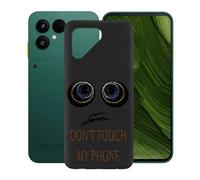 KJYFOANI Phone Case for Fairphone 6 6.31 Inch, Black Anti-Scratch Bumper Shell, Shockproof Anti-Drop Protection Case, Ultra-Thin Soft Back Cover for - Don't touch