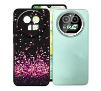 KJYFOANI Phone Case for IIIF150 Action A5 Pro 6.88 Inch, Black Anti-Scratch Bumper Shell, Shockproof Anti-Drop Protection Case, Ultra-Thin Soft Back Cover for - Little Heart