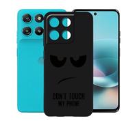 KJYFOANI Phone Case for Motorola Moto G100 6.72 Inch, Black Anti-Scratch Bumper Shell, Shockproof Anti-Drop Protection Case, Ultra-Thin Soft Back Cover for - Don't Touch Me
