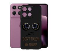 KJYFOANI Phone Case for Motorola Moto G17 6.72 Inch, Black Anti-Scratch Bumper Shell, Shockproof Anti-Drop Protection Case, Ultra-Thin Soft Back Cover for - Don't Touch Me A