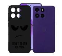 KJYFOANI Phone Case for Motorola Moto G36 6.72 Inch, Black Anti-Scratch Bumper Shell, Shockproof Anti-Drop Protection Case, Ultra-Thin Soft Back Cover for - Don't Touch Me