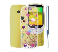 KJYFOANI Phone Case for Nokia 3210 2024 (2.40"), Shockproof Bumper Soft Shell Cases for Nokia 3210 2024, Transparent Anti-Scratch Back Cover [Ultra Slim X Anti-Yellow] - Pink Balloon