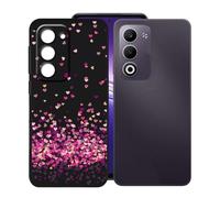 KJYFOANI Phone Case for Oppo A5m 6.67 Inch, Black Anti-Scratch Bumper Shell, Shockproof Anti-Drop Protection Case, Ultra-Thin Soft Back Cover for - Little Heart