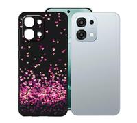 KJYFOANI Phone Case for Oppo A6 Pro 4G 6.57 Inch, Black Anti-Scratch Bumper Shell, Shockproof Anti-Drop Protection Case, Ultra-Thin Soft Back Cover for - Little Heart