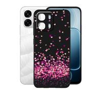 KJYFOANI Phone Case for Oppo A6s 6.75 Inch, Black Anti-Scratch Bumper Shell, Shockproof Anti-Drop Protection Case, Ultra-Thin Soft Back Cover for - Little Heart