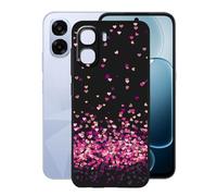 KJYFOANI Phone Case for Oppo A6t 6.75 Inch, Black Anti-Scratch Bumper Shell, Shockproof Anti-Drop Protection Case, Ultra-Thin Soft Back Cover for - Little Heart