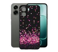 KJYFOANI Phone Case for Oppo A6v 6.75 Inch, Black Anti-Scratch Bumper Shell, Shockproof Anti-Drop Protection Case, Ultra-Thin Soft Back Cover for - Little Heart