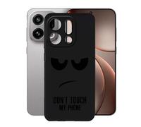 KJYFOANI Phone Case for Oppo Find X9 6.59 Inch, Black Anti-Scratch Bumper Shell, Shockproof Anti-Drop Protection Case, Ultra-Thin Soft Back Cover for - Don't Touch Me