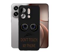 KJYFOANI Phone Case for Oppo Find X9 6.59 Inch, Black Anti-Scratch Bumper Shell, Shockproof Anti-Drop Protection Case, Ultra-Thin Soft Back Cover for - Don't Touch Me A