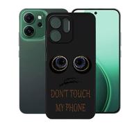 KJYFOANI Phone Case for Oppo Reno14 FS 5G 6.57 Inch, Black Anti-Scratch Bumper Shell, Shockproof Anti-Drop Protection Case, Ultra-Thin Soft Back Cover for - Don't Touch Me A