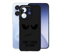 KJYFOANI Phone Case for Oppo Reno15 Pro Mini 6.32 Inch, Black Anti-Scratch Bumper Shell, Shockproof Anti-Drop Protection Case, Ultra-Thin Soft Back Cover for - Don't Touch Me