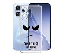 KJYFOANI Phone Case for Oppo Reno15 Pro Mini (6.32"), Shockproof Bumper Soft Shell Cases for Oppo Reno15 Pro Mini, Transparent Anti-Scratch Back Cover [Ultra Slim X Anti-Yellow] - Don't Touch Me