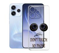 KJYFOANI Phone Case for Oppo Reno15c (6.59"), Shockproof Bumper Soft Shell Cases for Oppo Reno15c, Transparent Anti-Scratch Back Cover [Ultra Slim X Anti-Yellow] - Don't Touch Me A