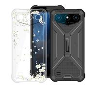 KJYFOANI Phone Case for Oukitel G3 (6.00"), Shockproof Bumper Soft Shell Cases for Oukitel G3, Transparent Anti-Scratch Back Cover [Ultra Slim X Anti-Yellow] - White Flowers