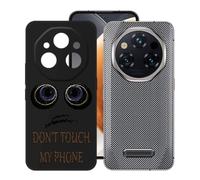 KJYFOANI Phone Case for Oukitel WP210 5G 6.70 Inch, Black Anti-Scratch Bumper Shell, Shockproof Anti-Drop Protection Case, Ultra-Thin Soft Back Cover for - Don't Touch Me A