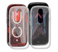 KJYFOANI Phone Case for Unihertz Jelly Star (3.00 Inch), Silicone Shockproof Shell Bumper Cover, Clear + Cute Pattern Design Case for Unihertz Jelly Star [Ultra-Slim X Anti-Yellowing] - [2 Pieces]