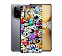 KJYFOANI Phone Case for Vivo iQOO Z10 Turbo+ 6.78 Inch, Black Anti-Scratch Bumper Shell, Shockproof Anti-Drop Protection Case, Ultra-Thin Soft Back Cover for - XS40