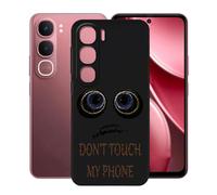 KJYFOANI Phone Case for Vivo Y31 5G 6.68 Inch, Black Anti-Scratch Bumper Shell, Shockproof Anti-Drop Protection Case, Ultra-Thin Soft Back Cover for - Don't Touch Me A