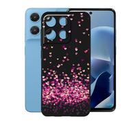 KJYFOANI Phone Case for Xiaomi Poco M8 6.72 Inch, Black Anti-Scratch Bumper Shell, Shockproof Anti-Drop Protection Case, Ultra-Thin Soft Back Cover for - Little Heart