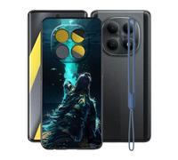 KJYFOANI Phone Case for Xiaomi Poco M8 Cover (6.77 "), Shell Protection Shockproof Anti-Scratch Silicone Soft TPU Black Back Bumper for Xiaomi Poco M8 - Happy mood