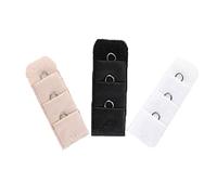 Kjzeex Bra Extenders 1 Hook, 3 PCS Women Bra Extender Set 1 Hooks, Soft Comfortable Bra Strap Extenders Set Extensions for Women, White, Black, Beige