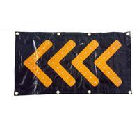 KJZQXYX 18" X 33" Foldable Magnetic Traffic Arrow Sign, Road Work Warning,Accident Scenes Safety Alert Sign,for Construction Sites,Rescue Operations (Black)