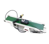 KJZQXYX Desktop Conveyor Belt,3.9 * 39.3in Small Conveyor Belt, with Automatic Counter, 1.8-7.6cm/s Step-Less Speed Adjustment, for Product Packaging